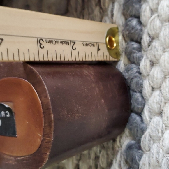 Y2K 90's Curfew Sedona Wooden Heel Studed Clogs Leather Women's Sz 10M Brazil - Picture 5 of 13